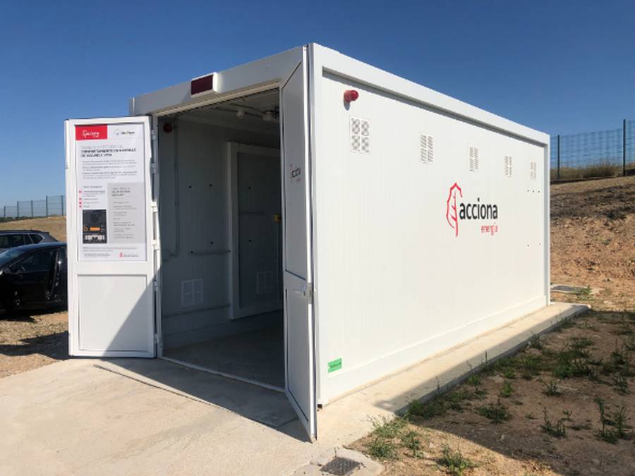 contenedor modular de almacenamiento de energías renovables