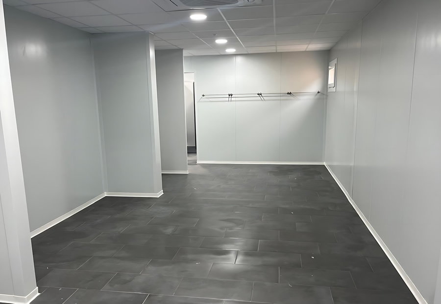 Espacio vestuario modular prefabricado