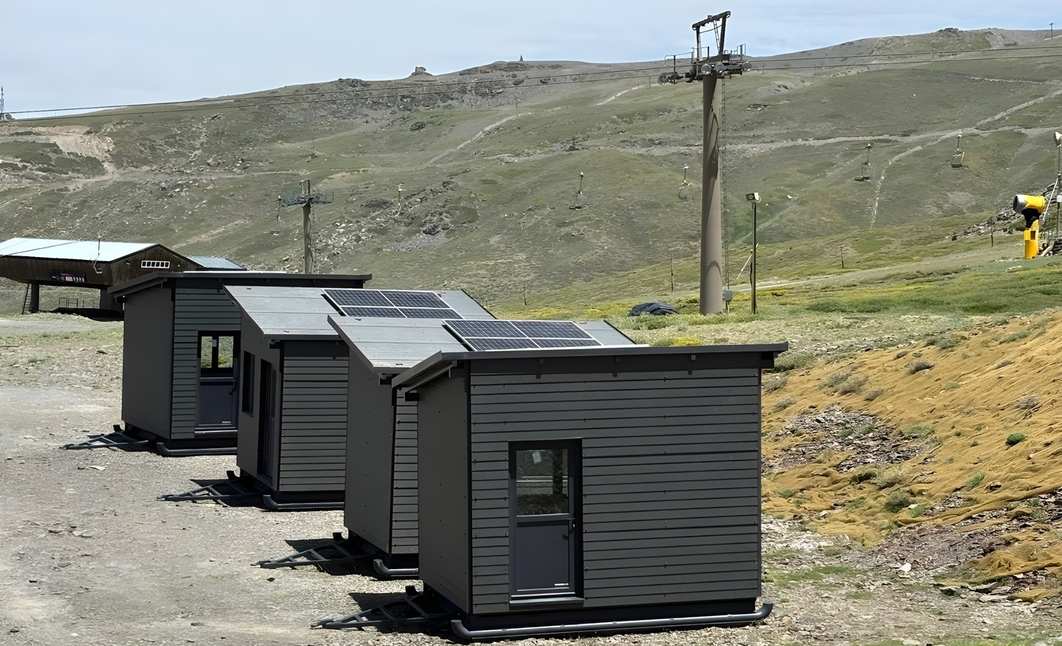 Modulos prefabricados con placas solares