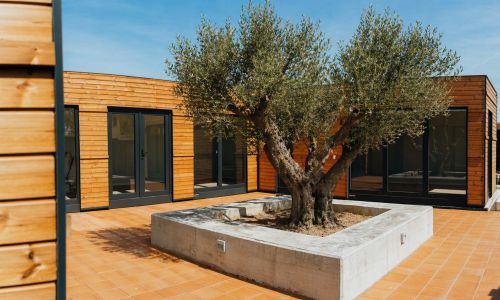 Diseño biofilico en construccion modular