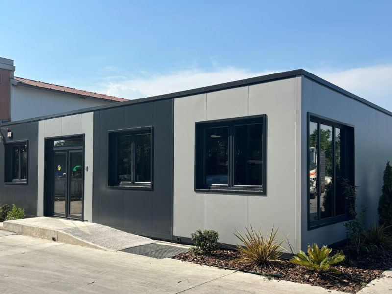 Proyecto de oficinas modulares prefabricadas de 3dmodular con acabados modernos y sostenibles